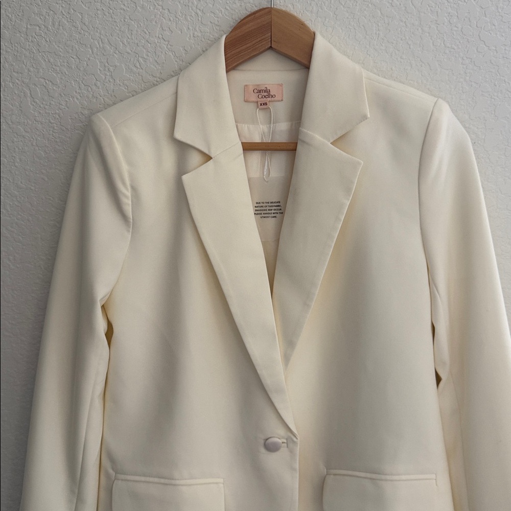 Camila Coelho "Arielle" Ivory Blazer Size XXS - Picture 3 of 13